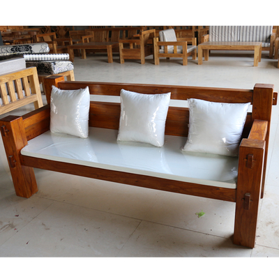 中式实木沙发组合老榆木木现代简约客厅木质家具木头小户型
