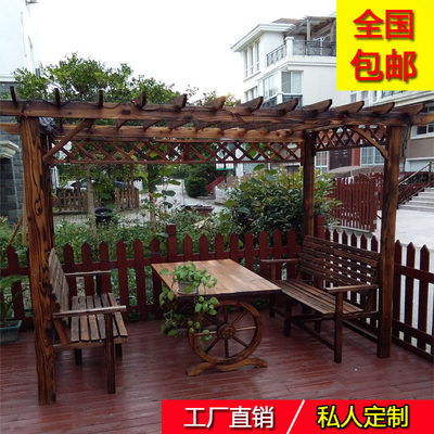 防腐木葡萄架户外庭院家具爬藤花架 好评好店